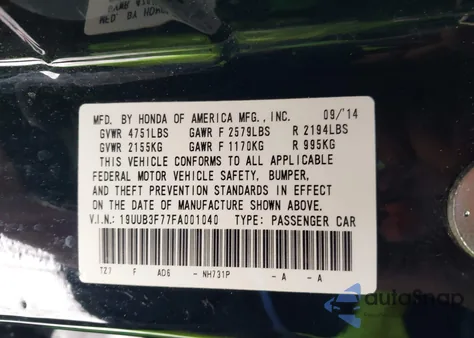 2015 Acura Tlx V6 Advance z USA, uszkodzony, nr VIN 19UUB3F77FA001040